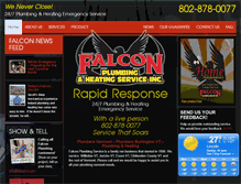 Tablet Screenshot of falconplumbingvt.com